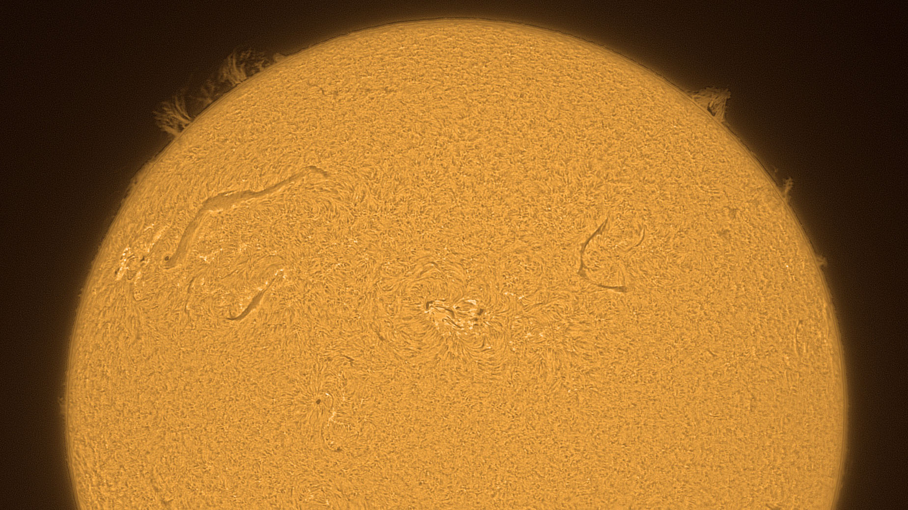 Sun on 20 June 2022 in Hα, stacked