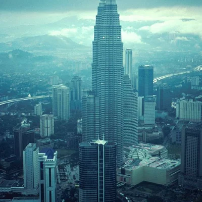 Petronas Twin Towers seen from the TV Tower