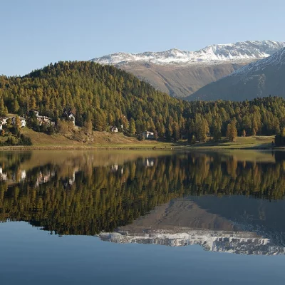 Spiegelung im St. Moritzer See