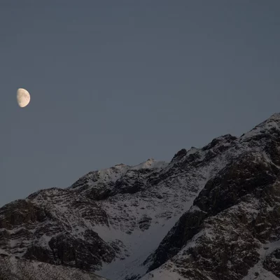 Moon Rise over Piz Mezzaun