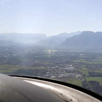 Approaching Salzburg Airport