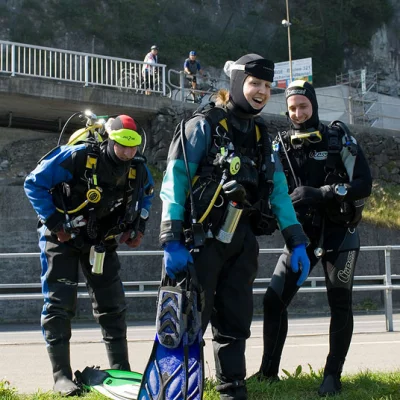 Three divers