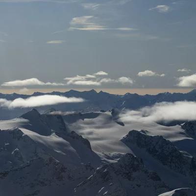 Swiss Alps with clouds