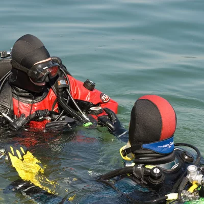Two divers in water