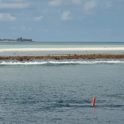 Deco buoy in lagoon